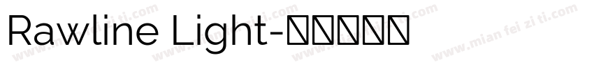 Rawline Light字体转换